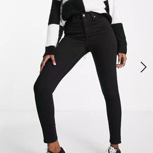 Topshop Jamie black jeans, size 24